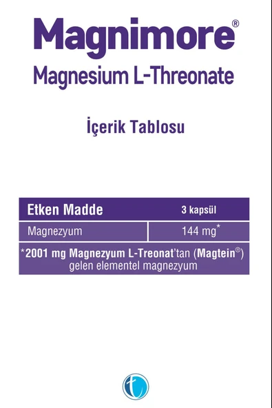 Magnimore Magnesium L-Threonate 60 Kapsül - Resim 3