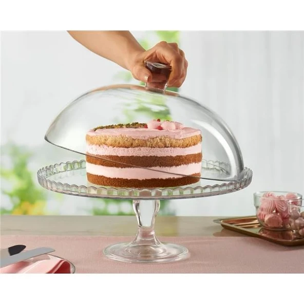 Paşabahçe 95200 Patisserie Ayaklı Fanus 32,5 cm - Resim 4