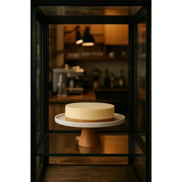 Akayev Porselen Ahşap Ayaklı 28 Cm Sunumluk - Resim 5