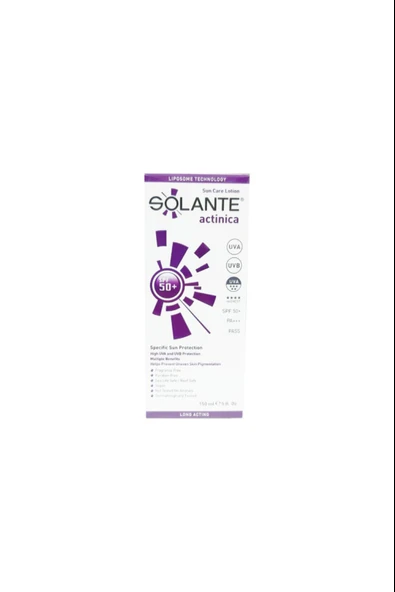 Solante Actinica Sun Care Losyon SPF50 150 ml ürün görseli