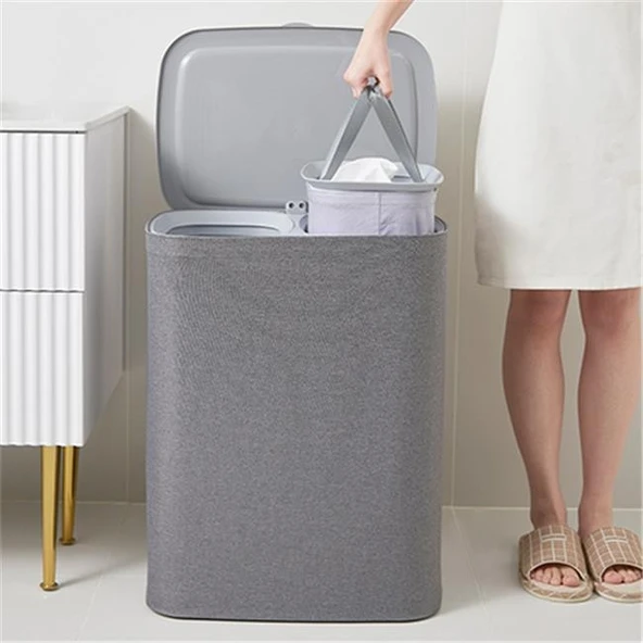 Arow Garb Katlanır Kumaş Çamaşır Sepeti 50 Litre ürün görseli