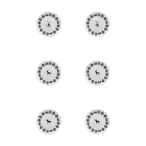 Porser Porselen Hitit Pasta Tabağı Takımı 21cm 6 Parça ürün görseli