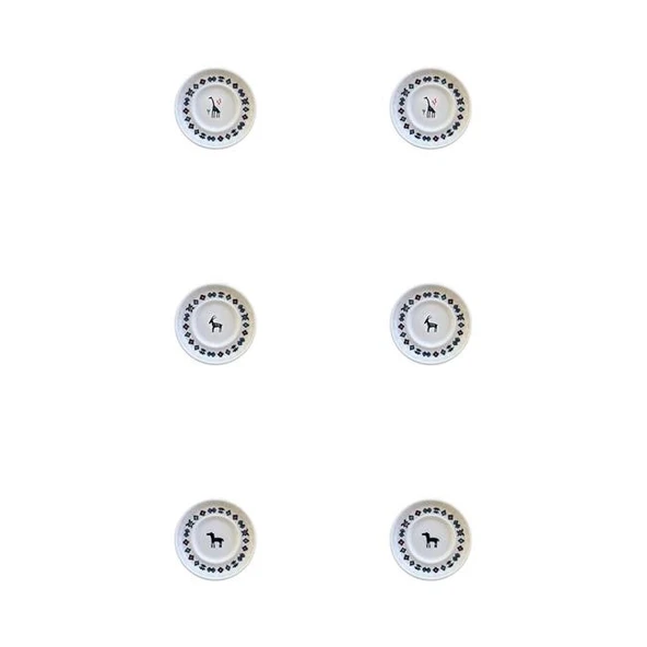 Porser Porselen Hitit Sefa Çay Tabağı Takımı 10cm 6 Parça ürün görseli