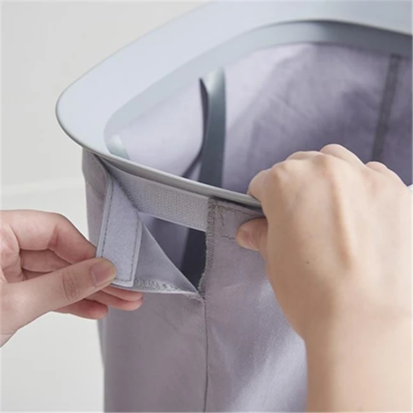 Arow Garb Katlanır Kumaş Çamaşır Sepeti 50 Litre - Resim 5