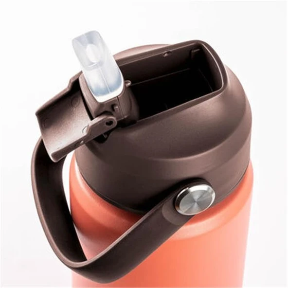 Tantitoni Pembe Tutamaçlı Paslanmaz Çelik Termos 500ml - Resim 2