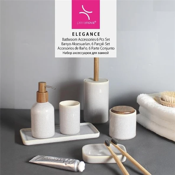 Primanova Elegance Banyo Seti 6 Parça - Resim 2