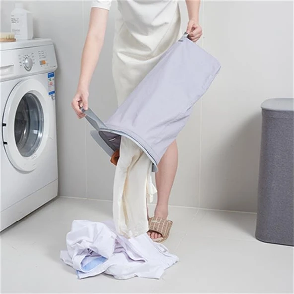 Arow Garb Katlanır Kumaş Çamaşır Sepeti 50 Litre - Resim 4