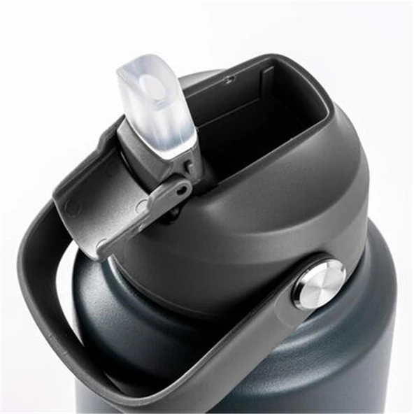 Tantitoni Füme Tutamaçlı Paslanmaz Çelik Termos 1l - Resim 3