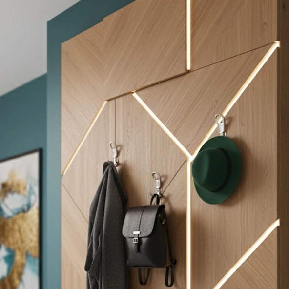 Metal Gümüş Krom Askı Askılık Duvar Vidalı Çanta Elbise Asma Portmanto Vestiyer Banyo Mutfak Askısı - Resim 3