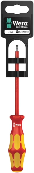Wera 160 i SB VDE Yalıtımlı Düz Tornavida, 0.6 x 3.5 x 100 mm ürün görseli 1