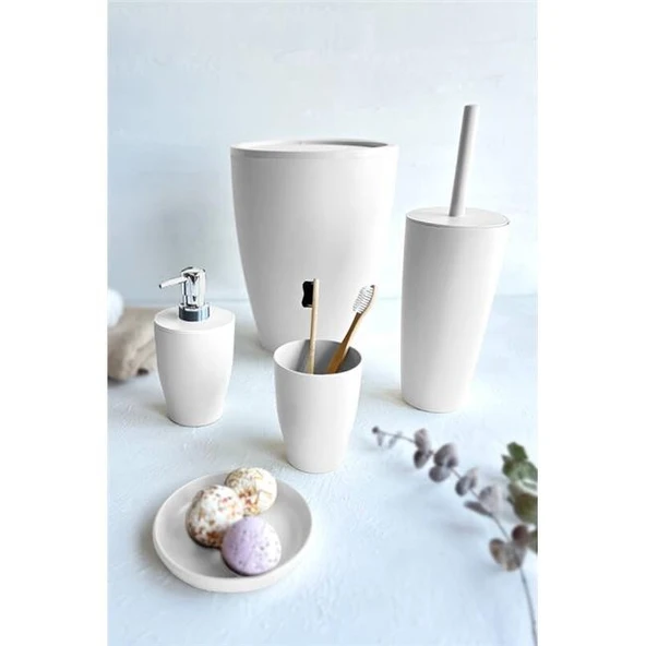 Primanova Pure Banyo Seti 5'li - Beyaz ürün görseli