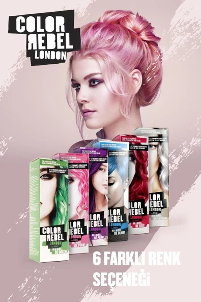 Color Rebel Parabensiz & Amonyaksız Pembe Geçici Saç Boyası - Resim 6