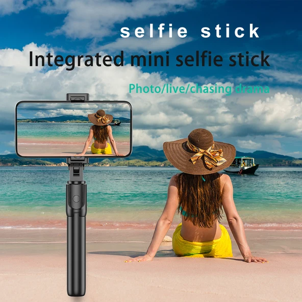 Tripod L02 4 In 1 Bluetooth Kumandalı Tripod Selfie Çubuğu - Resim 4