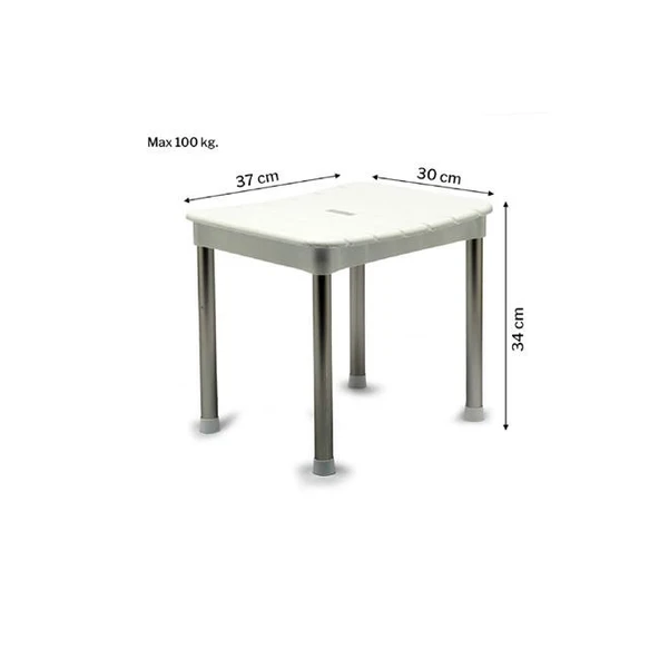 Primanova Okaliptus Tabure - Beyaz - Resim 3