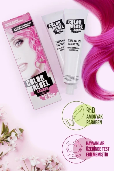Color Rebel Parabensiz & Amonyaksız Pembe Geçici Saç Boyası - Resim 2