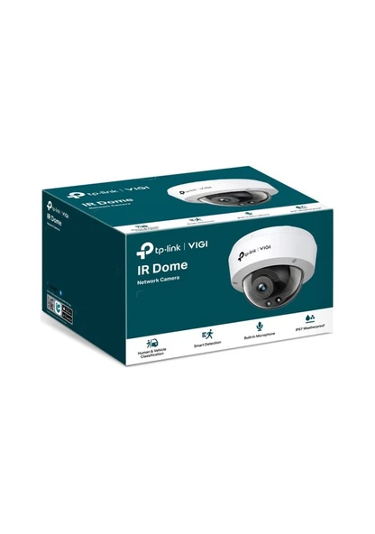 TP-Link VIGI C220I Dome / Full HD / 2 MP / 4mm Lens / 30 FPS / Gece Görüşlü / POE / Dahili Mikrofon / Hareket Sensörlü / IP Güvenlik Kamerası - Resim 3