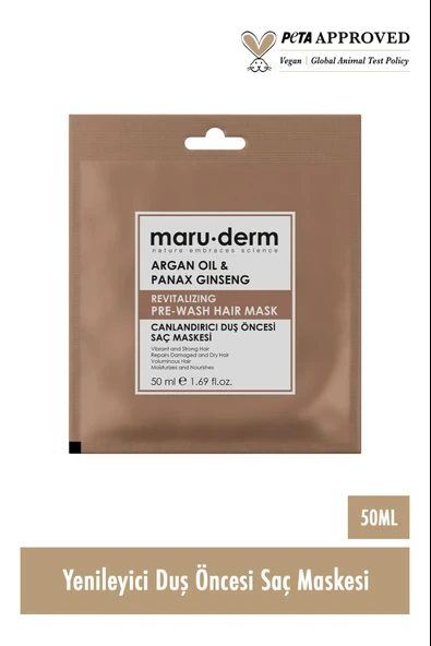 Maruderm Argan Oil Panax Ginseng Saç Maskesi 50 ml - Resim 2
