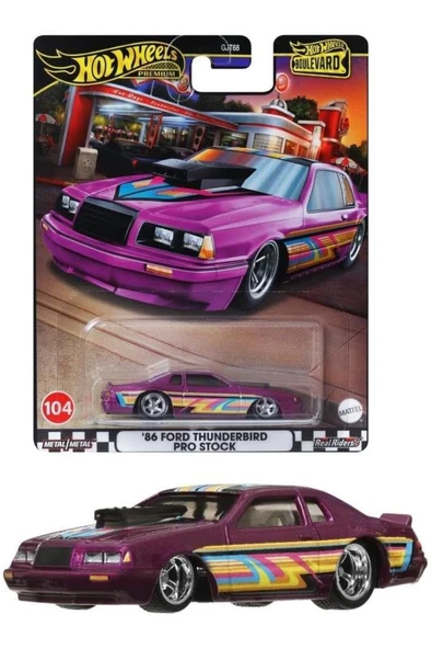 Hot Wheels Boulevard Premium 86 Ford Thunderbird Pro Stock GJT68 HRT72 ürün görseli 1