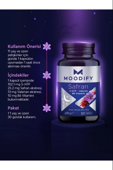 Moodify Safran 30 Kapsül - Resim 2