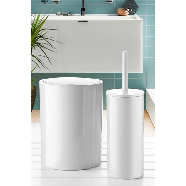 Primanova Flores 2'li Banyo Seti - Beyaz ürün görseli