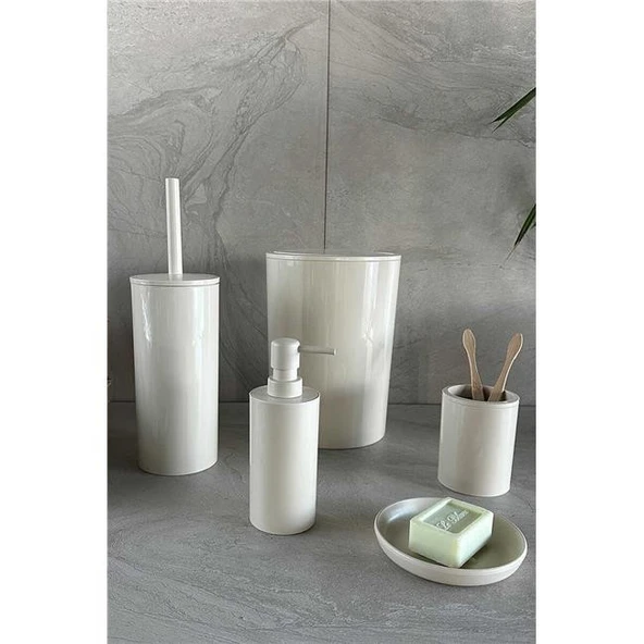 Primanova Flores 5'li Banyo Seti - Bej - Resim 2