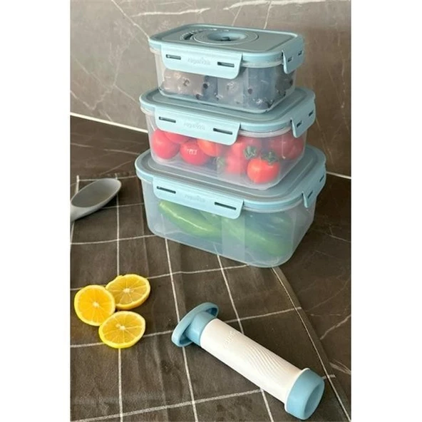 Primanova Seoul Vakumlu Taze Ürün Saklama Kabı 3'lü Set - Resim 3