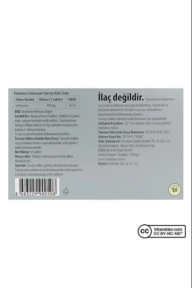 Venatura Selenyum 45 Tablet - Resim 3