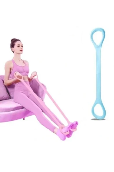 Silikon Pilates Egzersiz Direnç Bandı Aerobik Yoga Plates Ayak Kol Spor Lastiği Squat Bant Orta - Resim 6