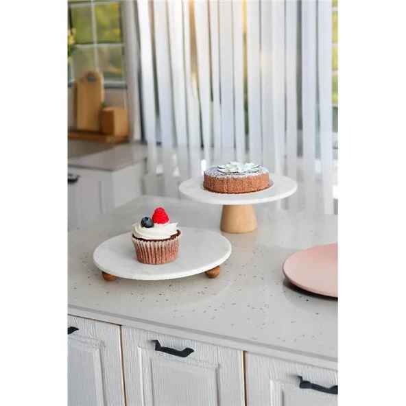 Akayev Mermer 2'li Yuvarlak Sunum Tabak Seti ürün görseli