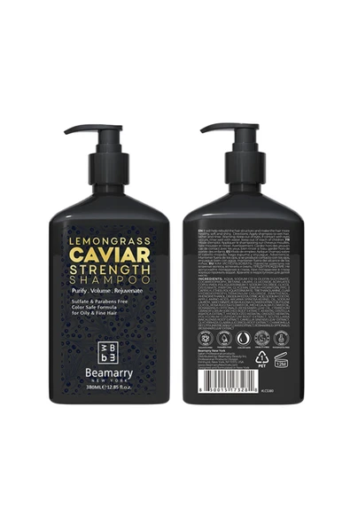 Beamarry Lemongrass Caviar Strength Shampoo 380 ml - Resim 7