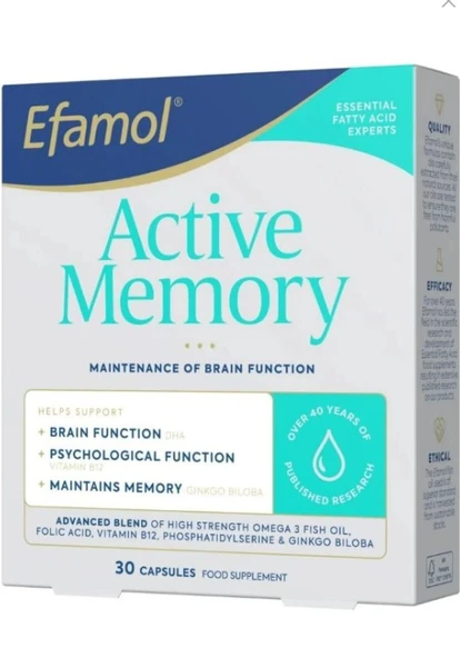 Efamol Active Memory 30 Bitkisel Kapsül ürün görseli 1