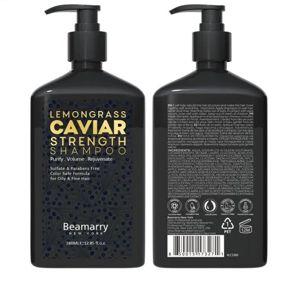 Beamarry Lemongrass Caviar Strength Shampoo 380 ml ürün görseli 1