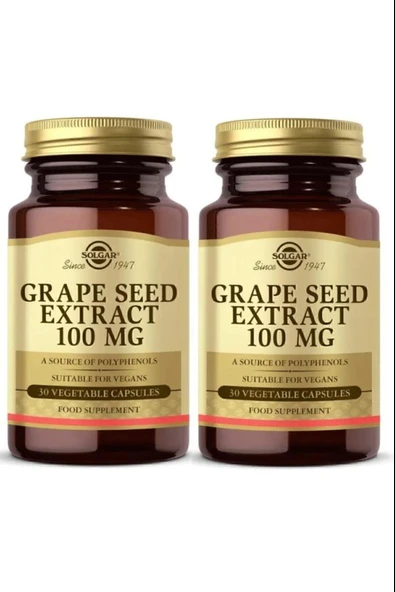 Solgar Grape Seed Extract 100 mg 30 Kapsül 2 Adet ürün görseli