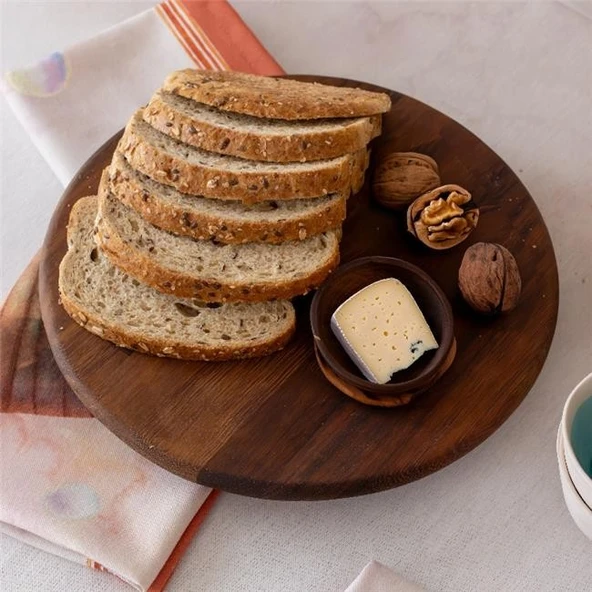 Akayev Ahşap 29 Cm Döner Standlı Sunumluk - Resim 3