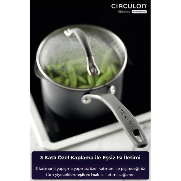 Circulon Cam Kapaklı Sos Tenceresi 16 CM ürün görseli