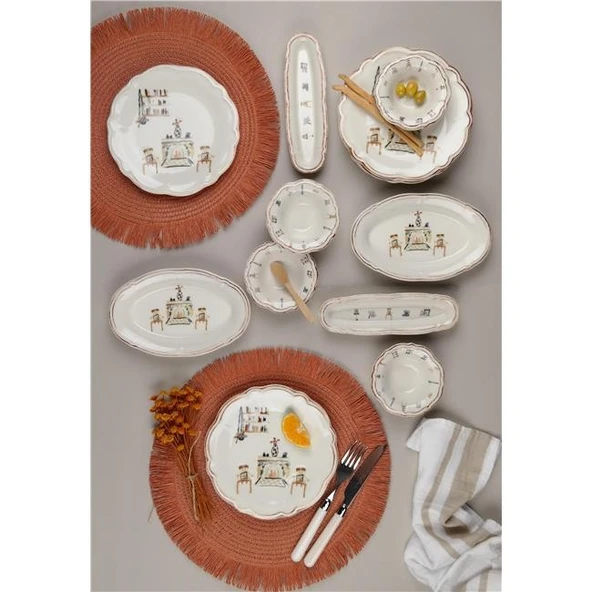 Porser Fulya Faylinn Kahvaltı Takımı 6 Kişilik 14 Parça ürün görseli