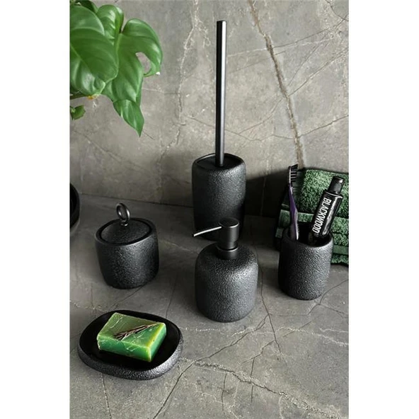 Primanova Yonksu 5'li Banyo Seti Siyah ürün görseli