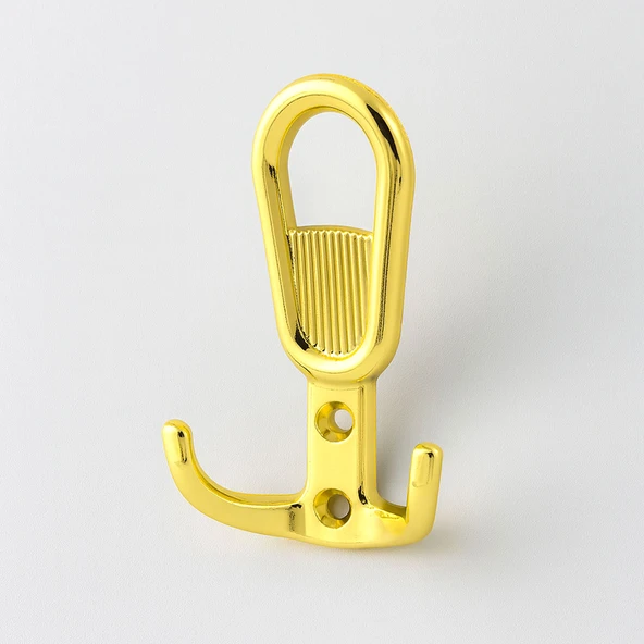 Metal Gold Altın Askı Askılık Duvar Vidalı Çanta Elbise Asma Portmanto Vestiyer Banyo Mutfak Askısı - Resim 6