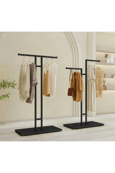 TRENDESK Metal Siyah Ayaklı Zigzak Askılık Elbise Konfeksiyon Askısı 7008-NRM ürün görseli