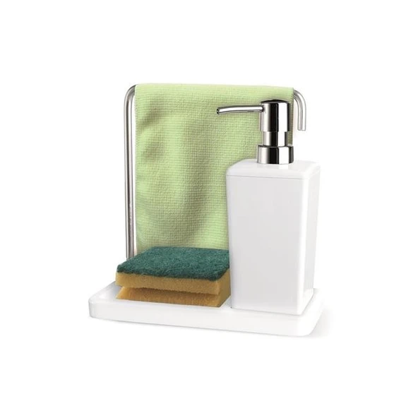 Primanova Luna Mutfak Sıvı Sabunluk Beyaz - Resim 2