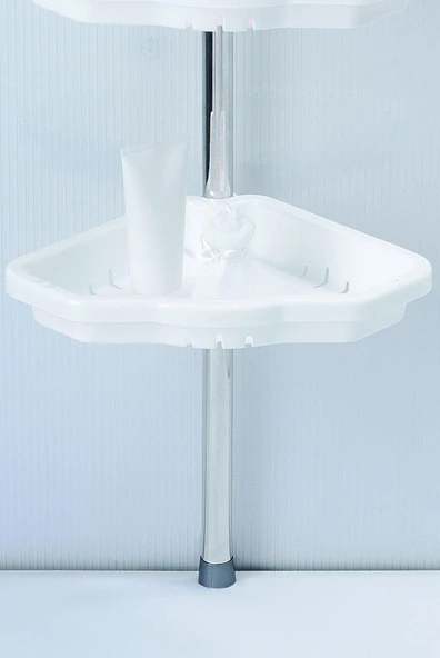 Primanova Yaylı Köşe Seti Alüminyum Beyaz - Resim 5