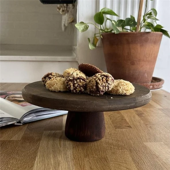 Akayev Ahşap 28 Cm Ayaklı Sunumluk - Resim 3