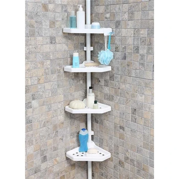 Primanova Yaylı Banyo Köşe Seti Beyaz ürün görseli