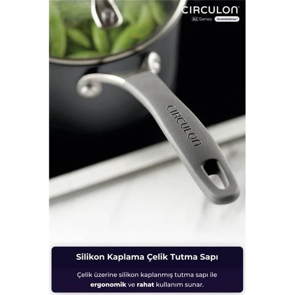 Circulon Cam Kapaklı Sos Tenceresi 16 CM - Resim 3