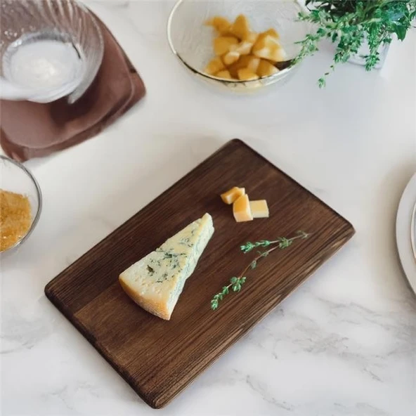 Akayev Ahşap 30X20 cm Ayaklı Sunum Tabağı - Resim 2