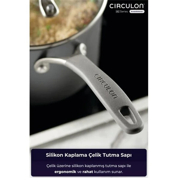 Circulon Cam Kapaklı Sos Tenceresi 18 CM - Resim 3