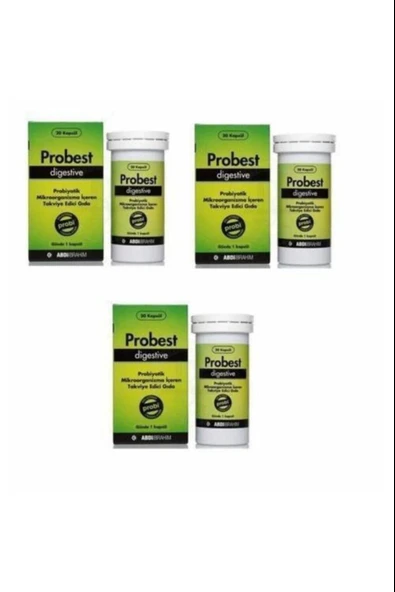 Probest Probiyotik Digestive 20 Kapsül 3 Adet ürün görseli