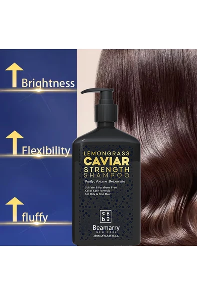 Beamarry Lemongrass Caviar Strength Shampoo 380 ml - Resim 3