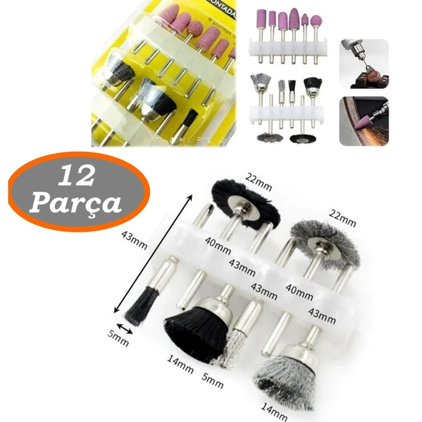 Kalıpcı Mini Taşlama Zımpara Seti  Gravür Seti Matkap Ucu Parlatma Parlatıcı Başlıklar Ahşap Oyma ürün görseli 1