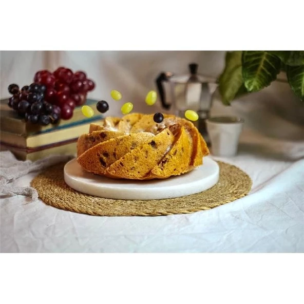 Akayev Mermer 28 Cm Kalın Beyaz Sunum Tabağı Yağ Standı ürün görseli